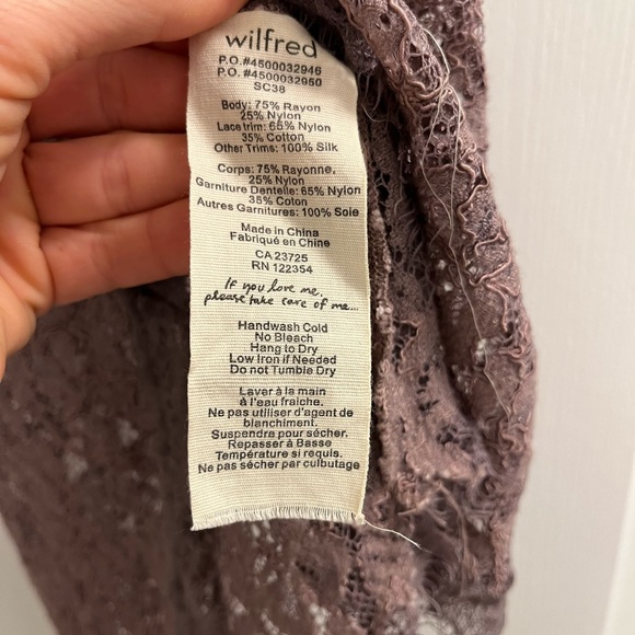 Aritzia Wilfred Lace Top with Zipper - XS - Picture 4 of 4